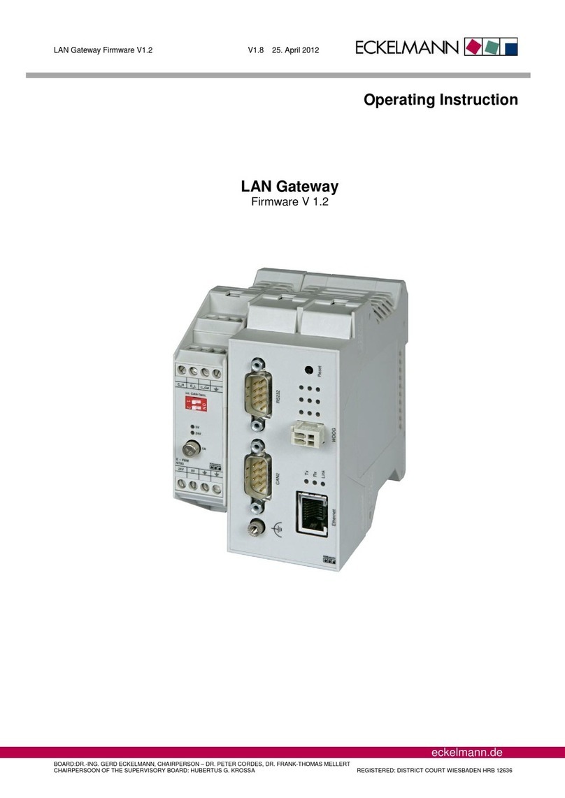 ECKELMANN LAN Gateway Operating instruction ECKELMANN LAN Gateway Operating instruction