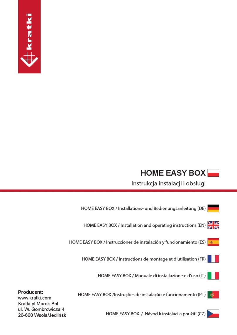 Kratki HOME EASY BOX Installation and operating instructions