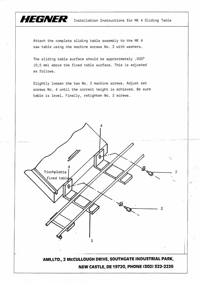 Hegner Mk 4 installation instructions