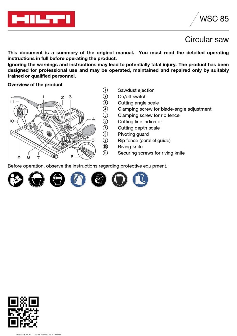 Hilti WSC 85 User manual