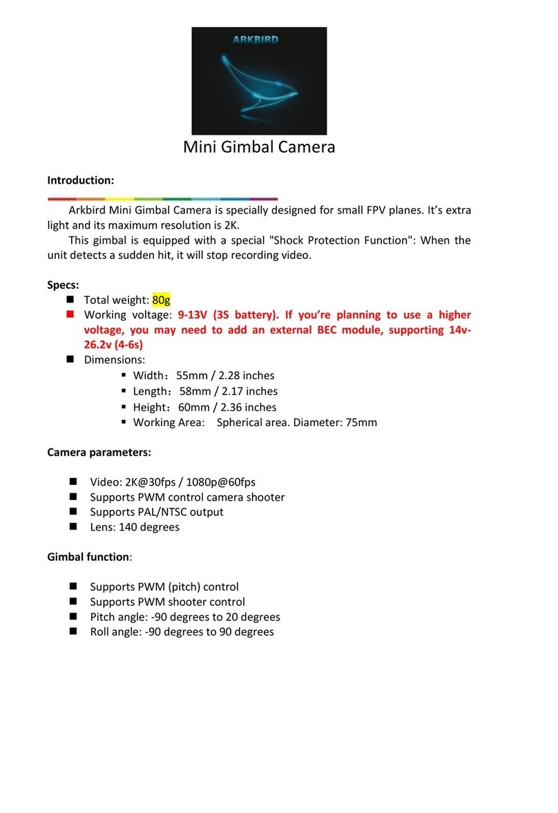 Arkbird Mini Gimbal Camera manual