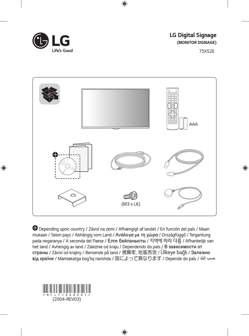 LG 75XS2E User manual