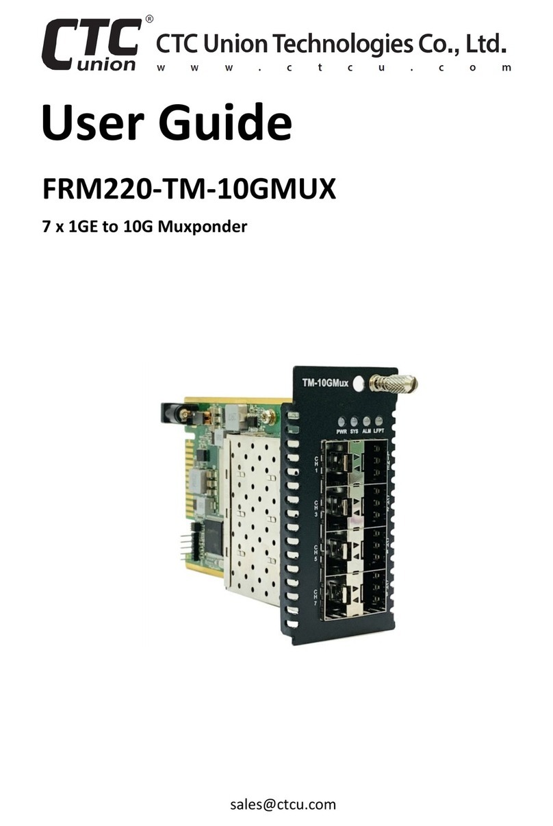 CTC Union FRM220-TM-10GMUX user guide