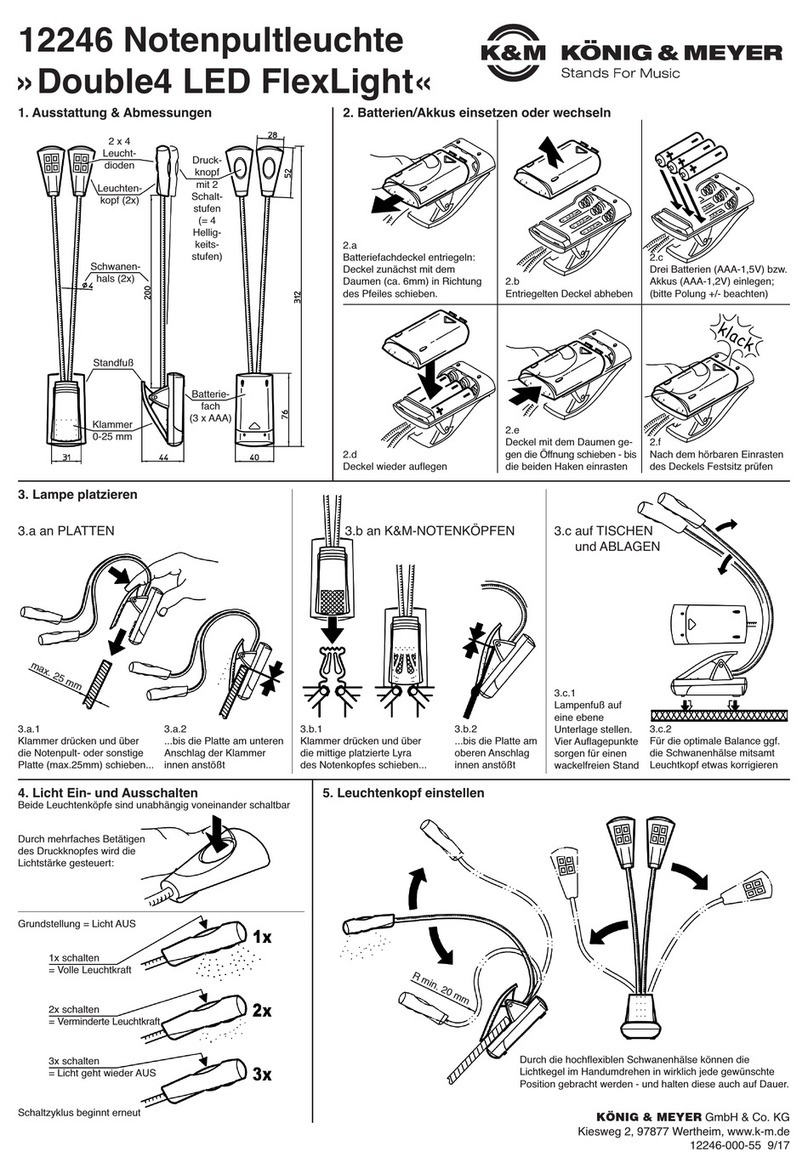 Konig & Meyer Double4 LED FlexLight User manual Konig & Meyer Double4 LED FlexLight User manual