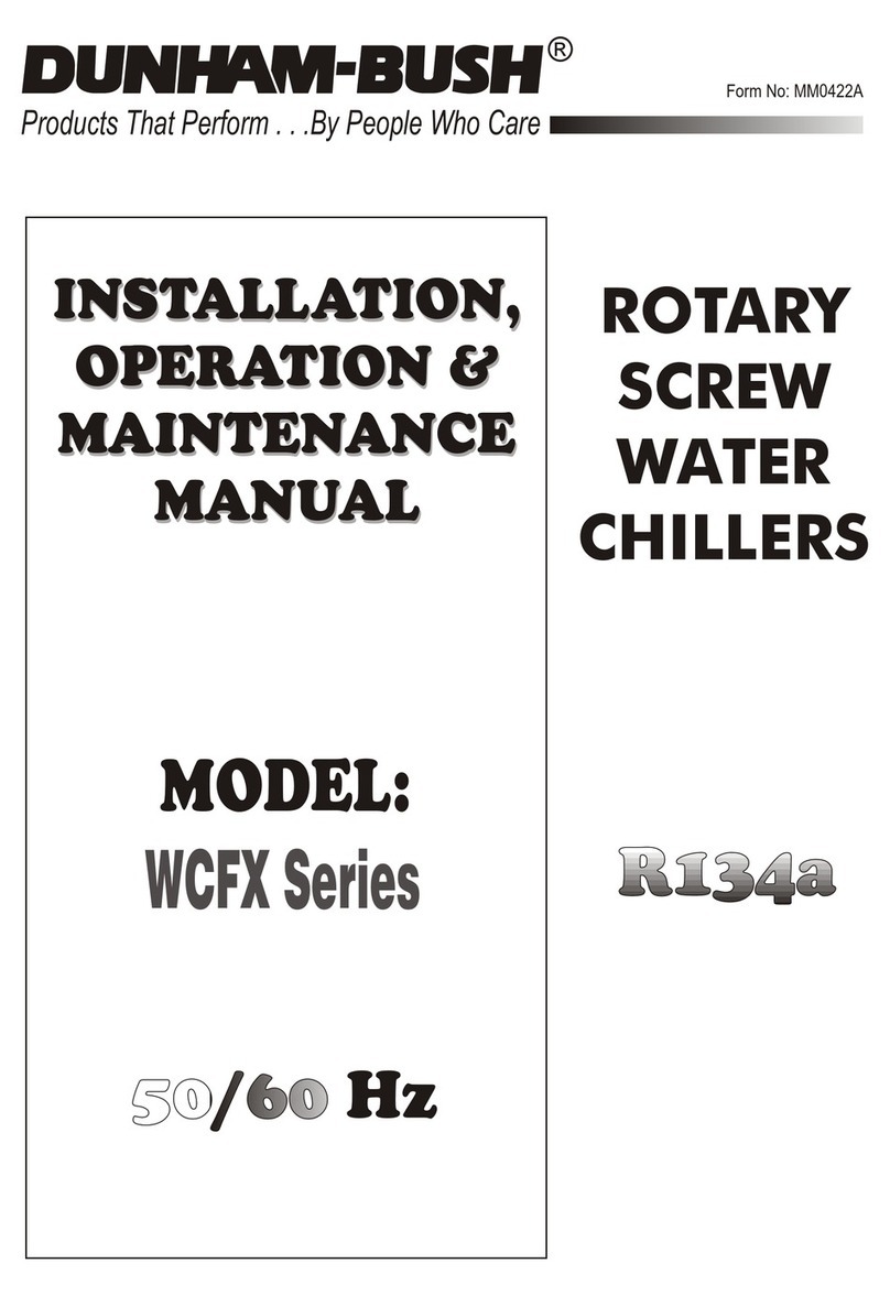 Dunham-Bush WCFX Series Installation, operation & maintenance manual Dunham-Bush WCFX Series Installation, operation & maintenance manual
