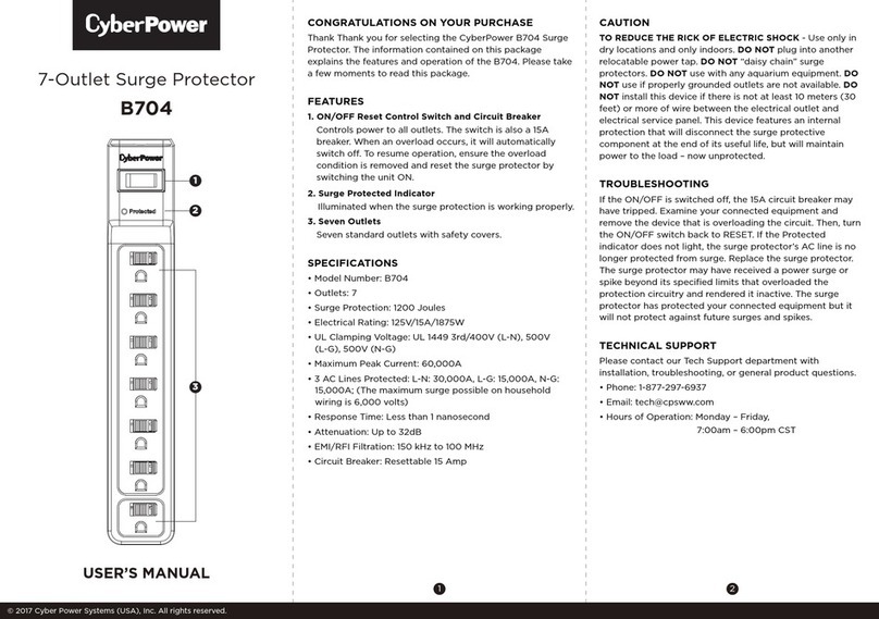 CyberPower B704 User manual CyberPower B704 User manual