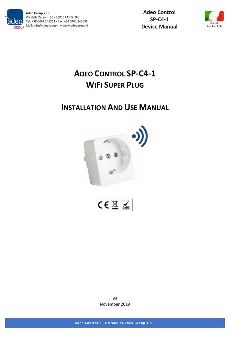 ADEO CONTROL SP-C4-1 Installation and use manual