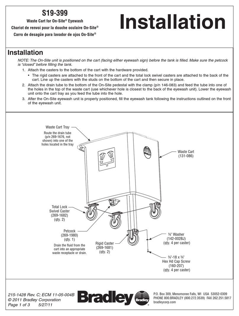 Bradley S19-399 User manual