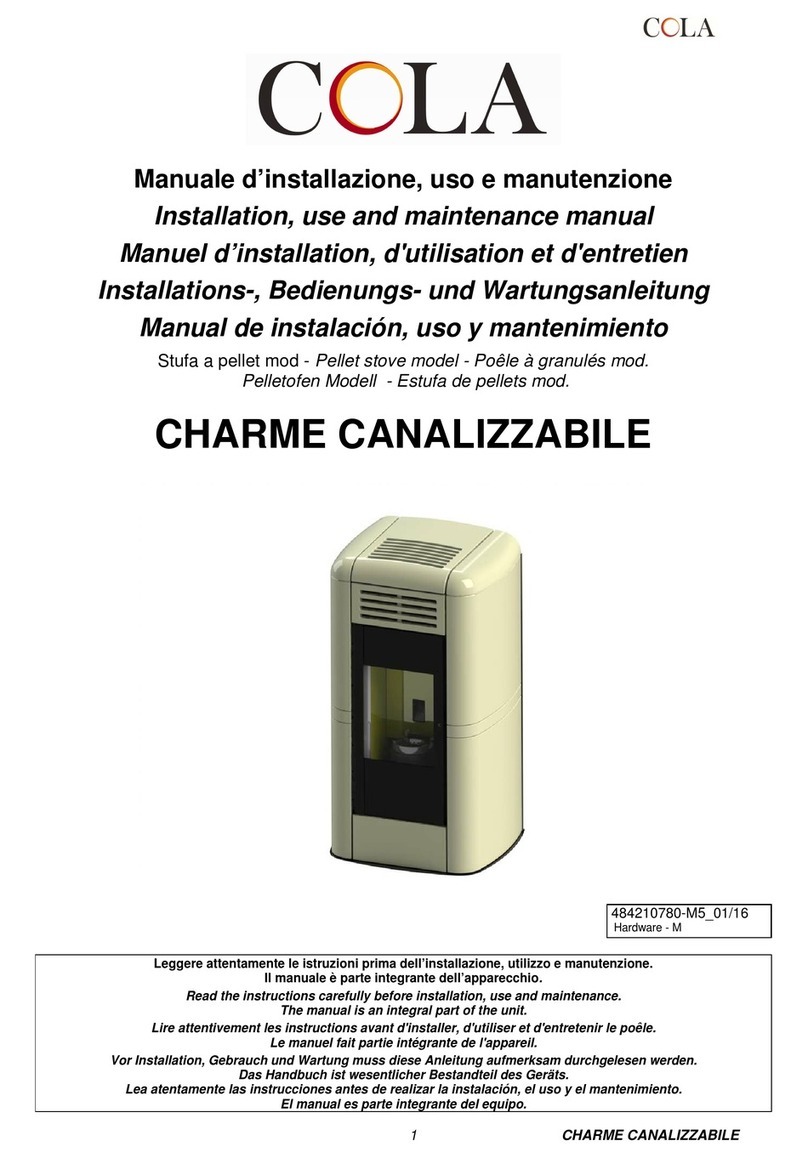 Cola CHARME CANALIZZABILE Installation, use and maintenance manual