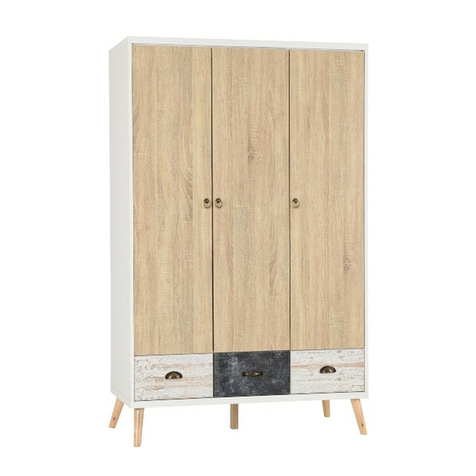 Seconique NORDIC 3 DOOR 3 DRAWER WARDROBE Assembly instructions