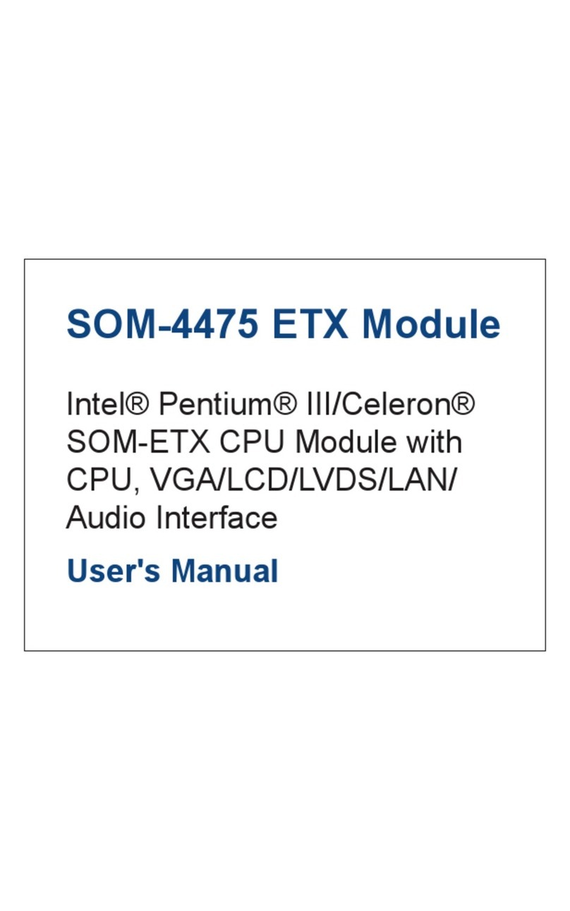 Advantech SOM-4475 User manual