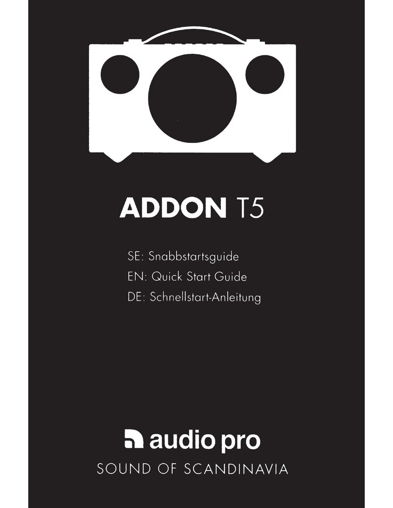 Audio Pro Addon T5 User manual
