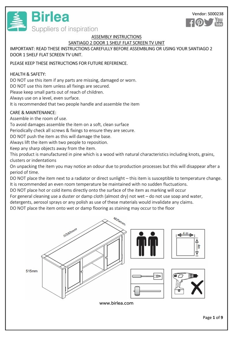 Birlea SANTIAGO User manual Birlea SANTIAGO User manual