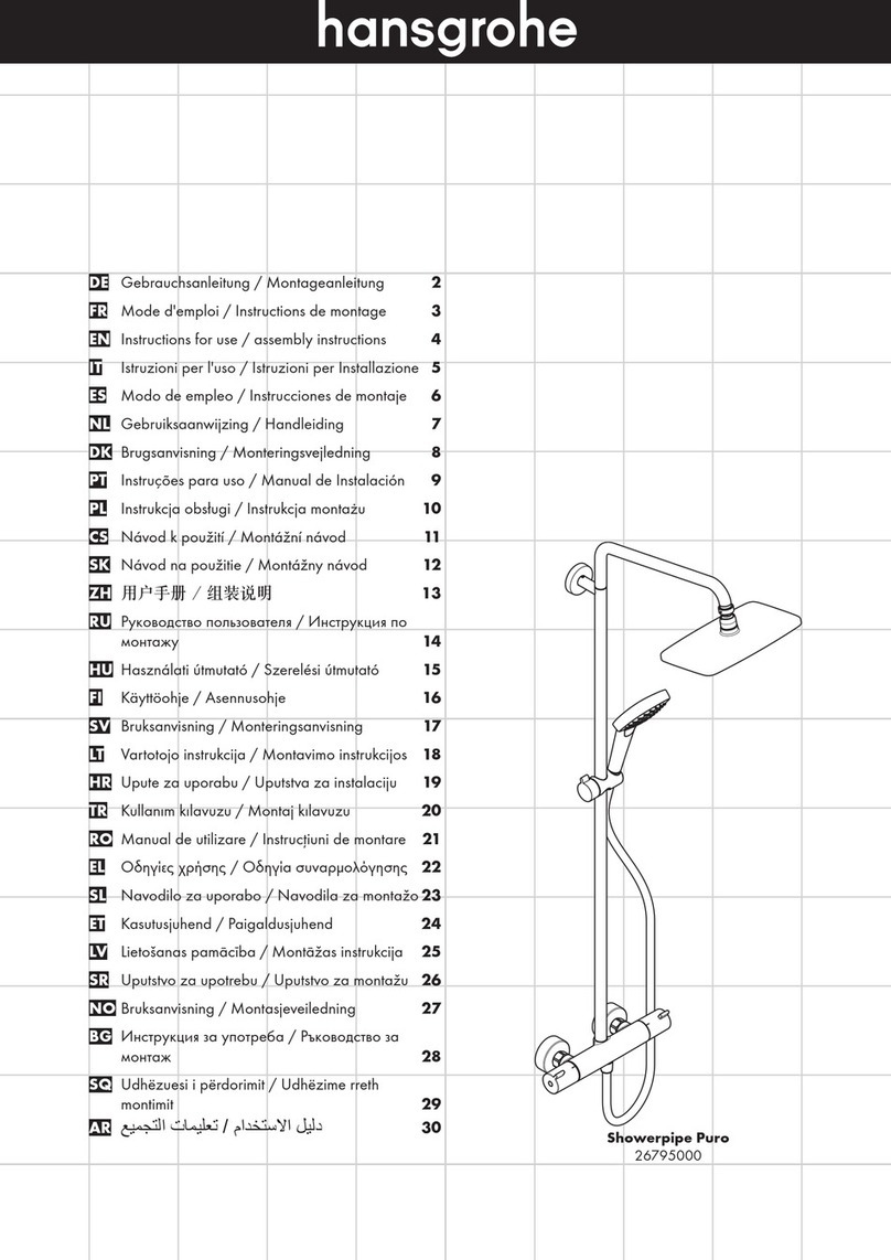 Hans Grohe Showerpipe Puro Instructions for use/assembly instructions