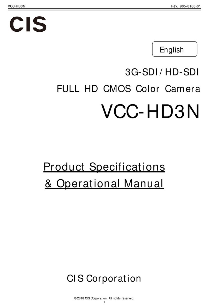 CIS VCC-HD3N Product specification & operational manual