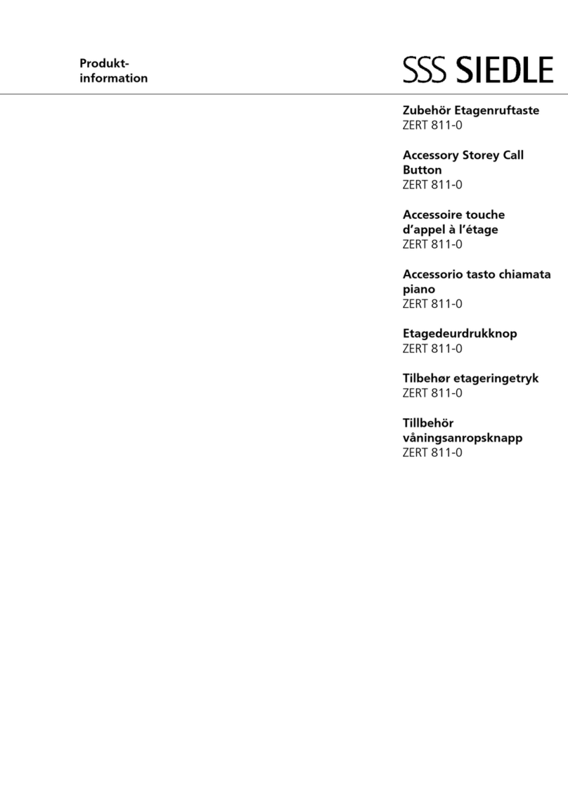 SSS Siedle ZERT 811-0 User manual SSS Siedle ZERT 811-0 User manual