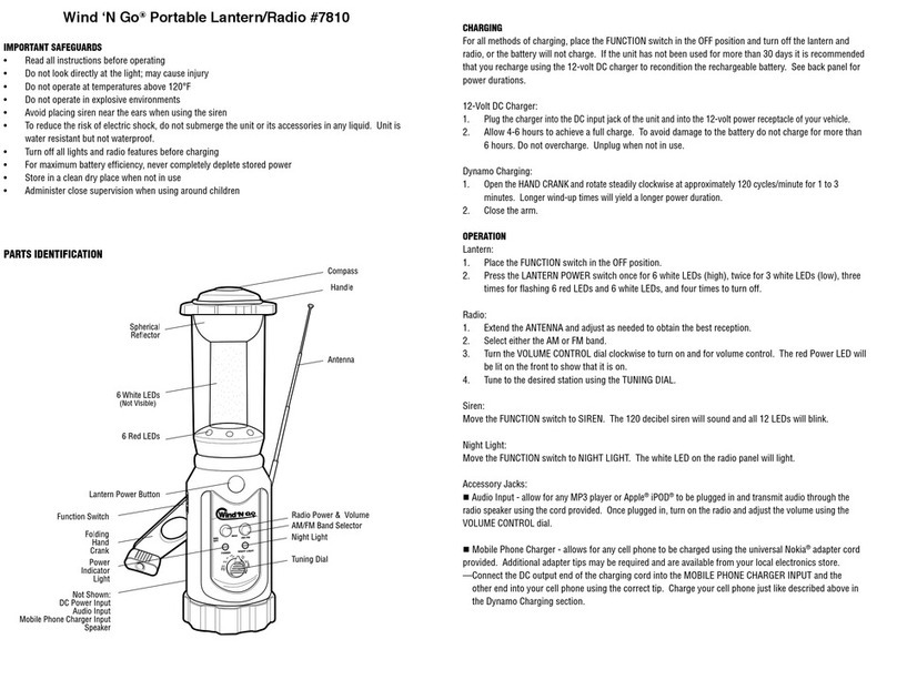 Wind n Go 7810 operating instructions