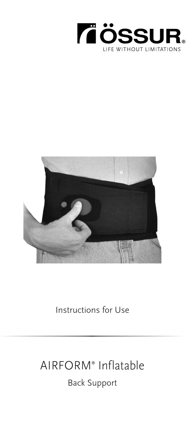 Ossur AIRFORM Inflatable User manual