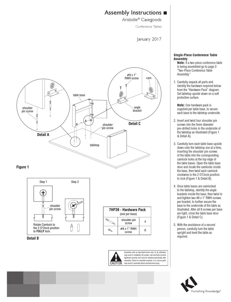 KI Aristotle Casegoods Conference Table User manual