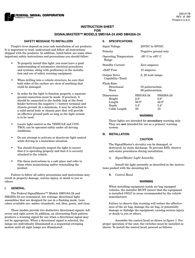 Federal Signal Corporation SIGNALMASTER SM518A-24 User manual Federal Signal Corporation SIGNALMASTER SM518A-24 User manual