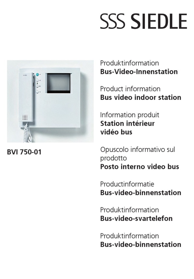 SSS Siedle BVI 750-01 User manual SSS Siedle BVI 750-01 User manual