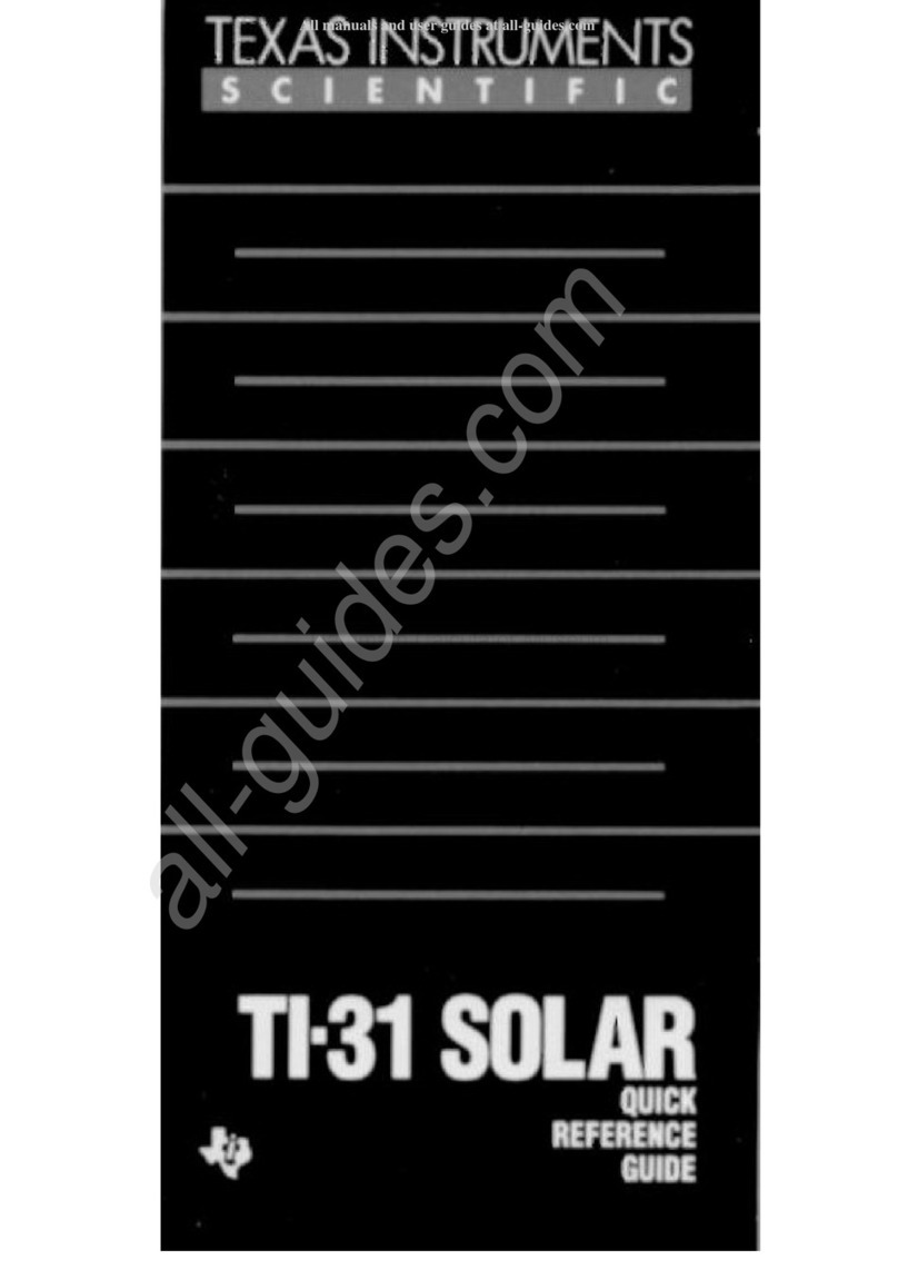 Texas Instruments TI-31 Solar User manual