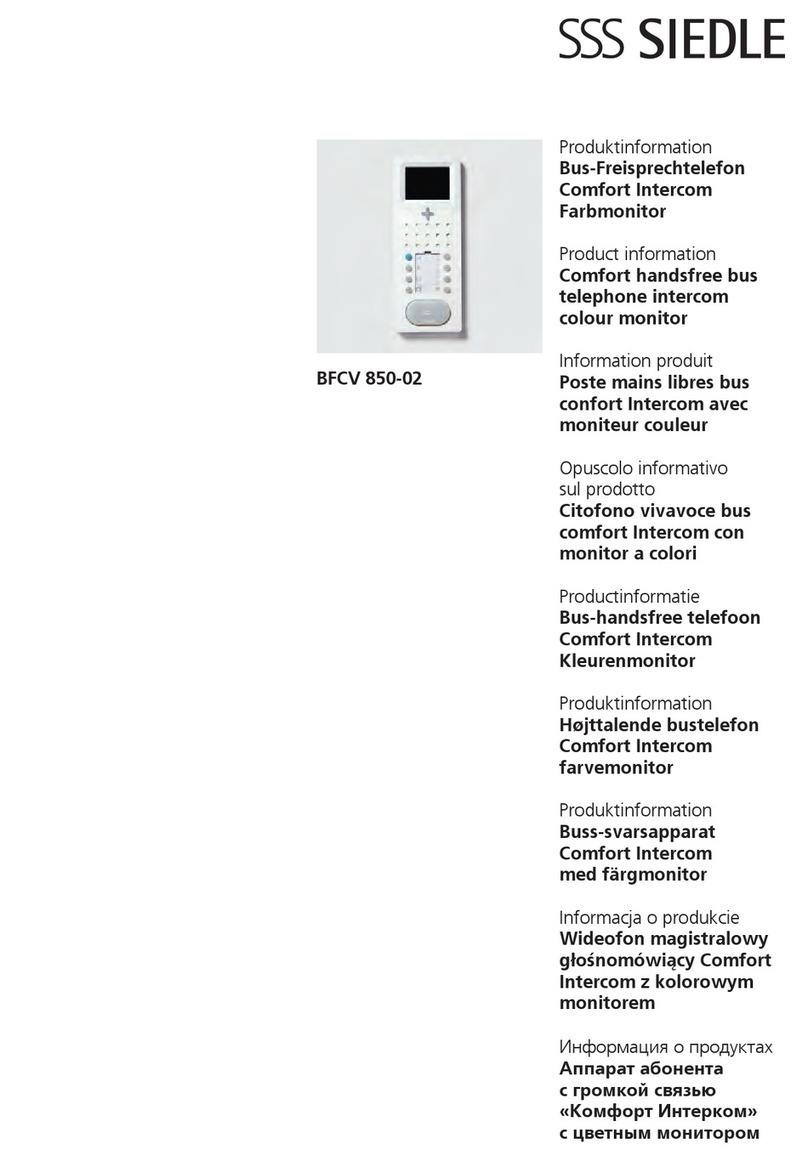 SSS Siedle BFCV 850-02 User manual