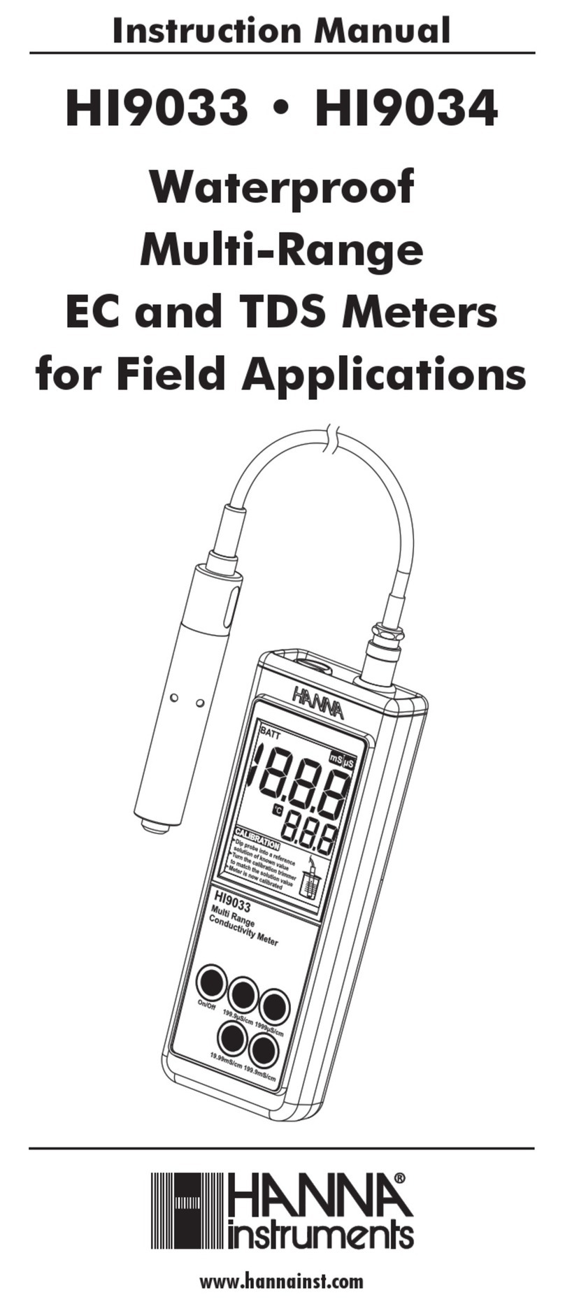 Hanna Instruments HI 9033 User manual