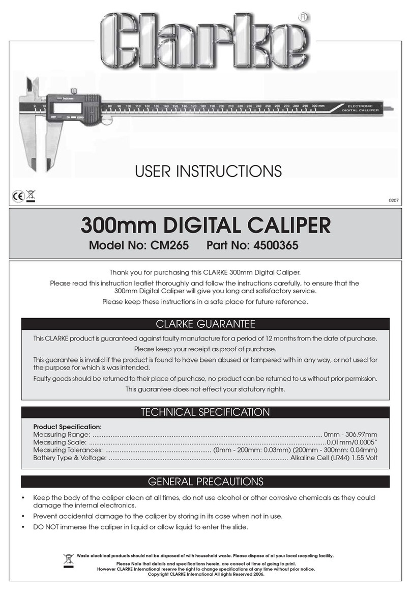 Clarke CM265 User instructions
