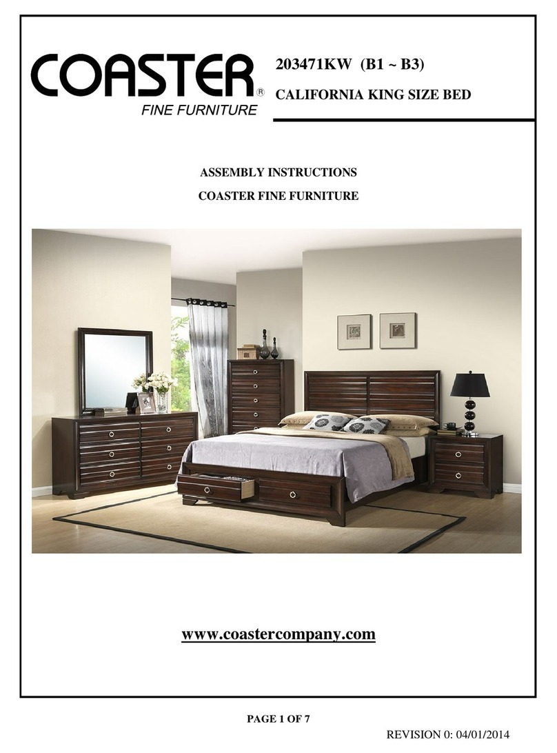 Coaster CALIFORNIA 203471KW Assembly instructions