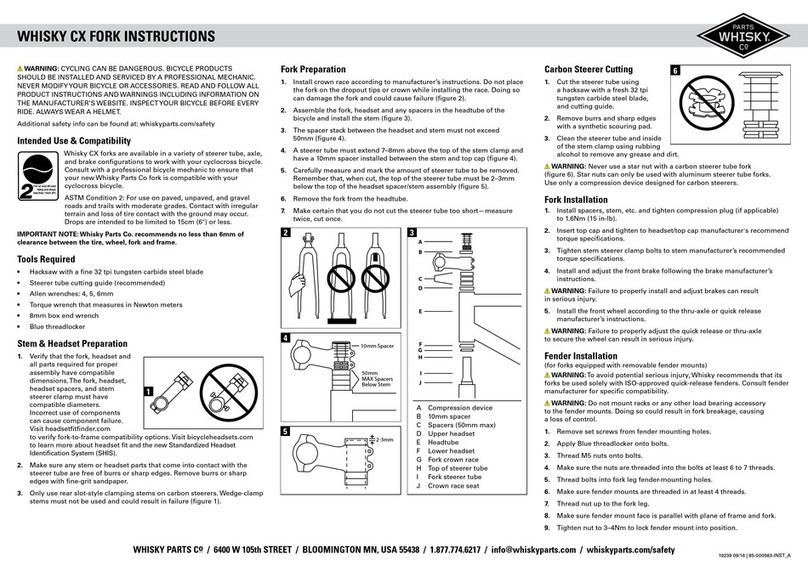 WHISKY PARTS CX FORK instructions