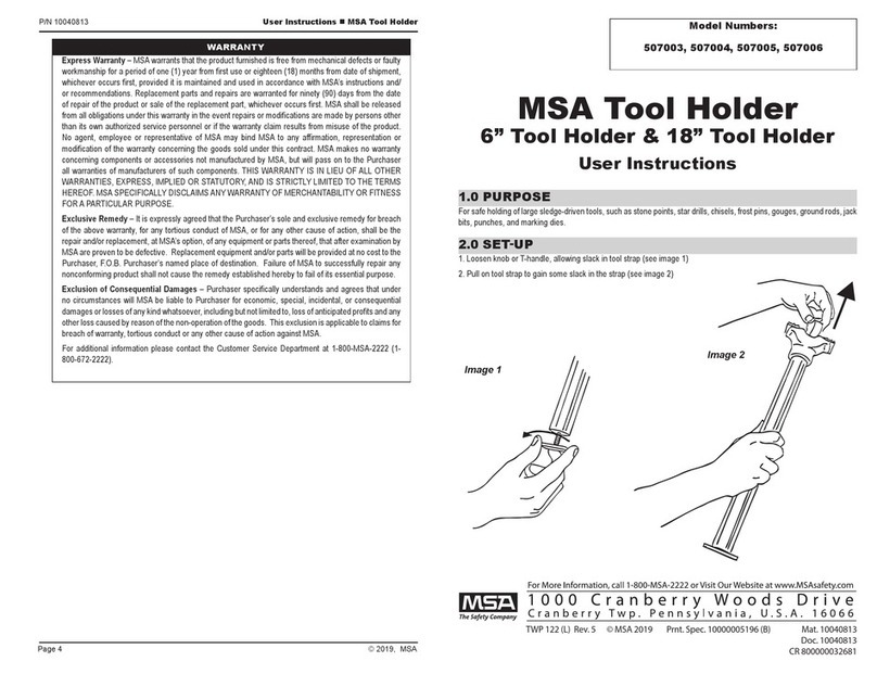 MSA 507003 User manual