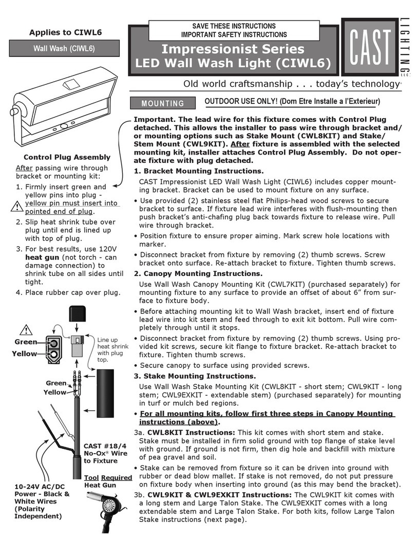 CAST Lighting Impressionist Series User manual