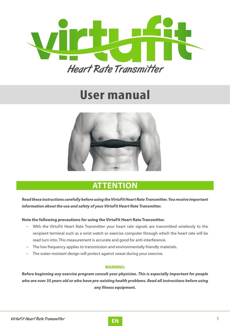 VIRTUFIT Heart Rate Transmitter user manual