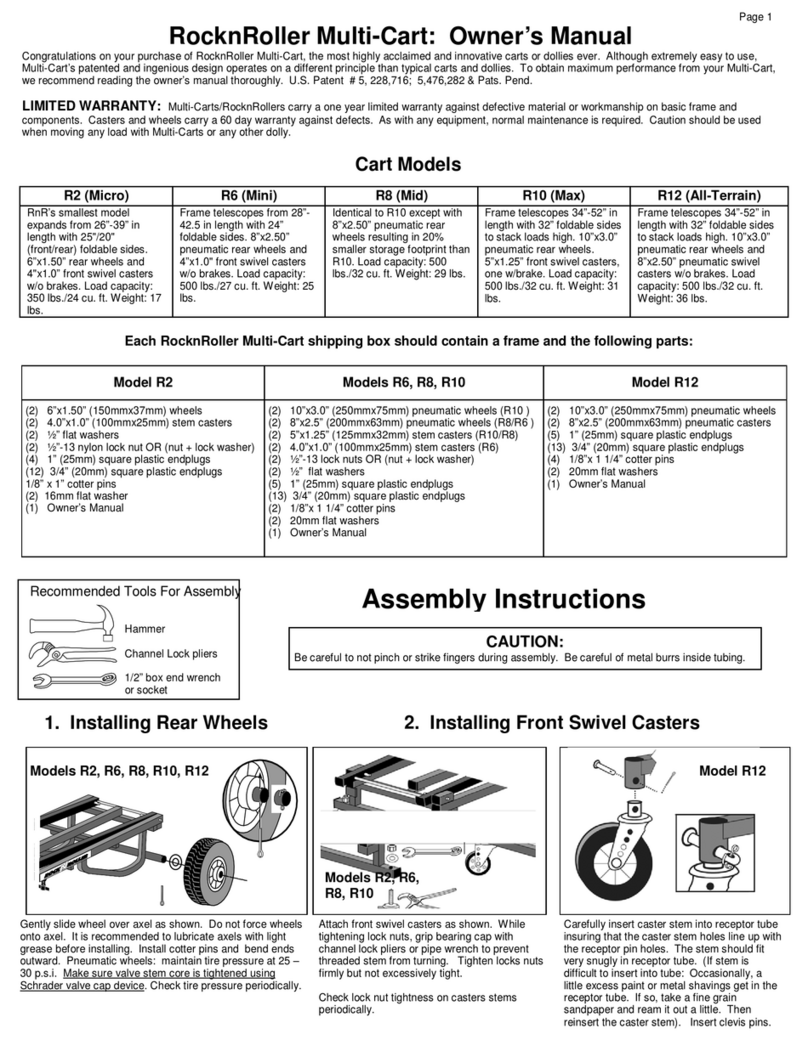 Rock-N-Roller Multi-Cart Series owner's manual