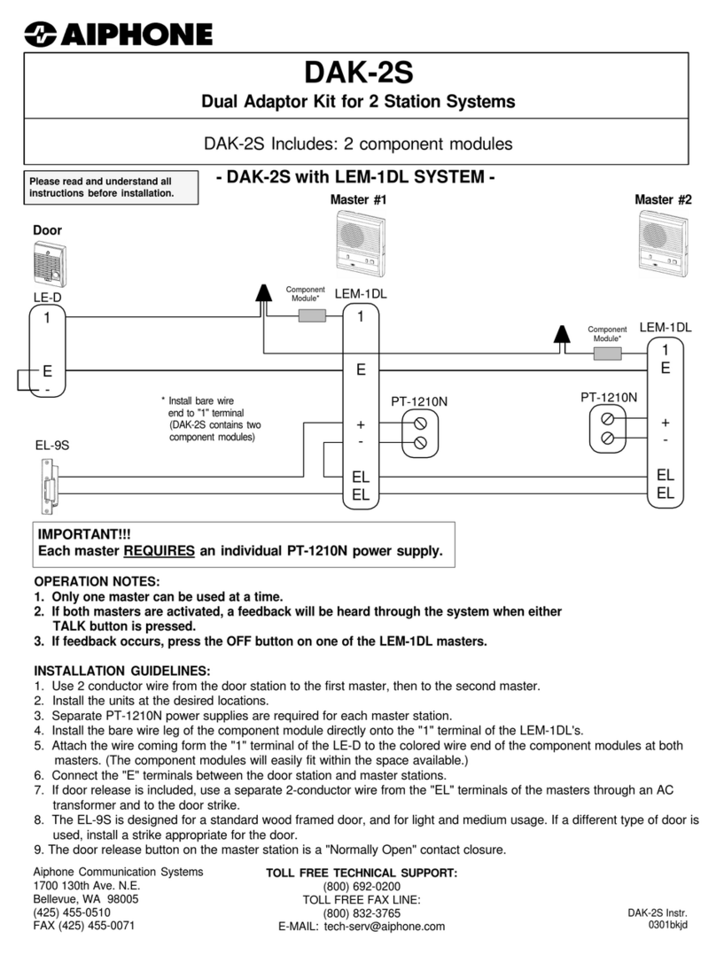 Aiphone DAK-2S User manual