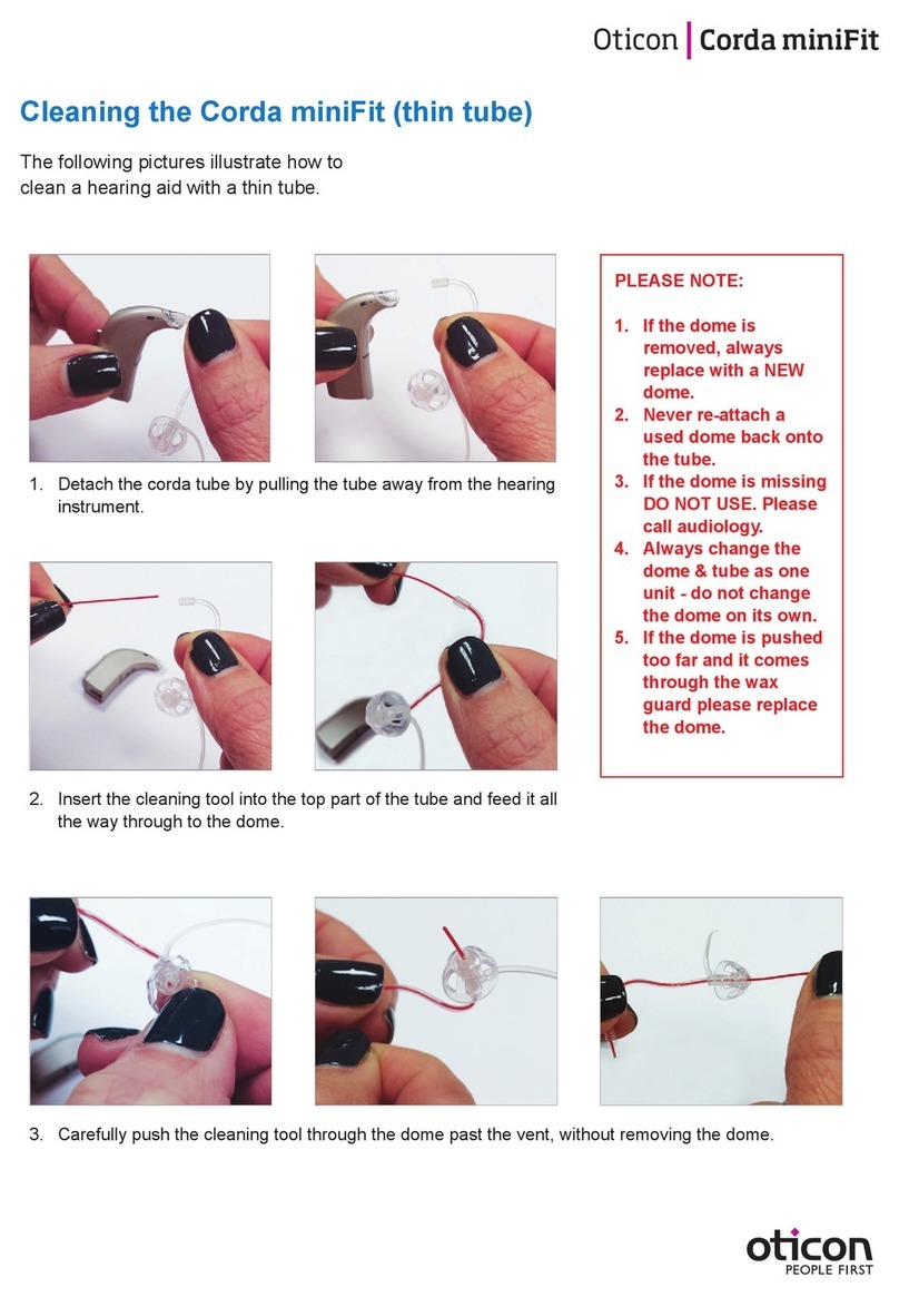oticon Corda miniFit Cleaning instructions