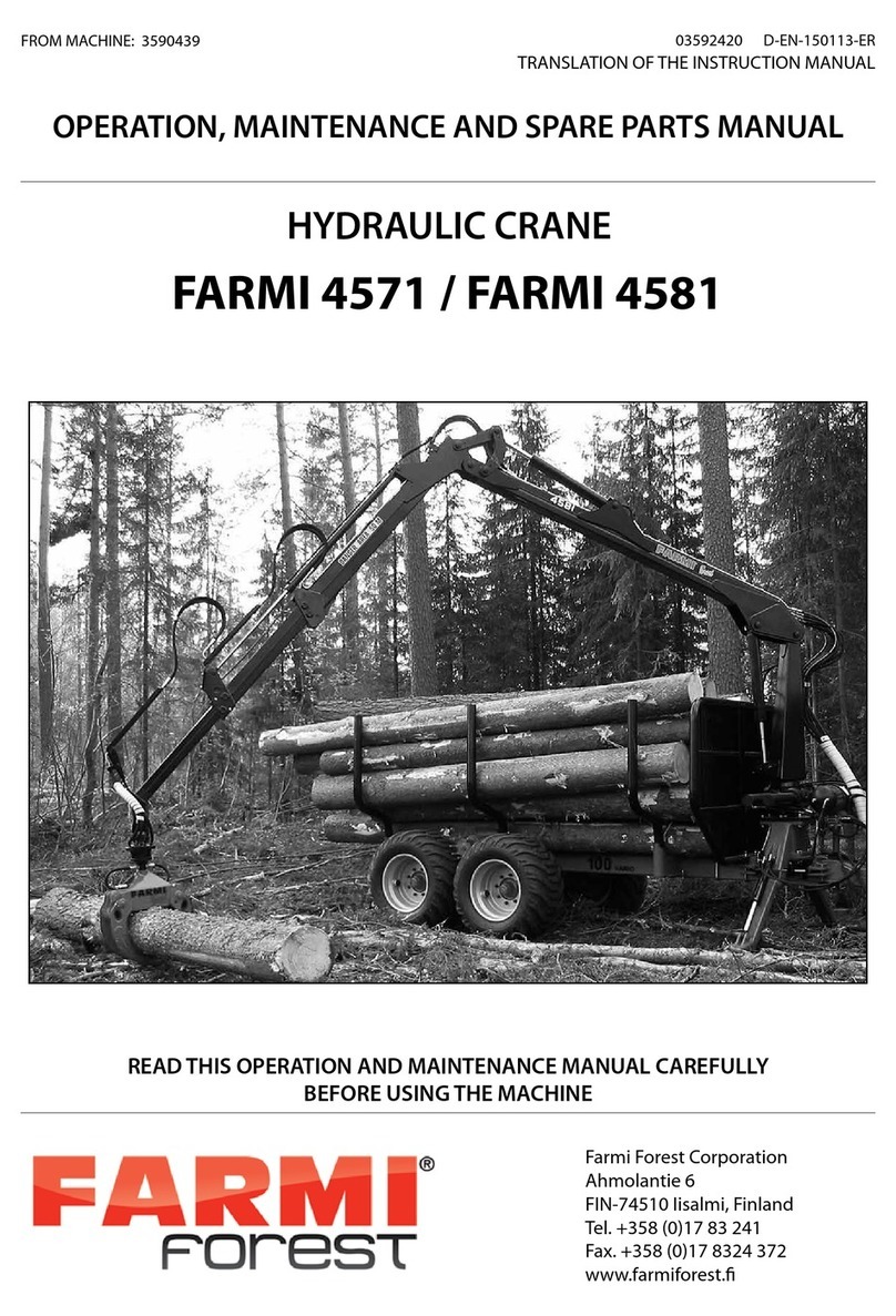 Farmi Forest FARMI 4571 OPERATION, MAINTENANCE AND SPARE PARTS MANUAL
