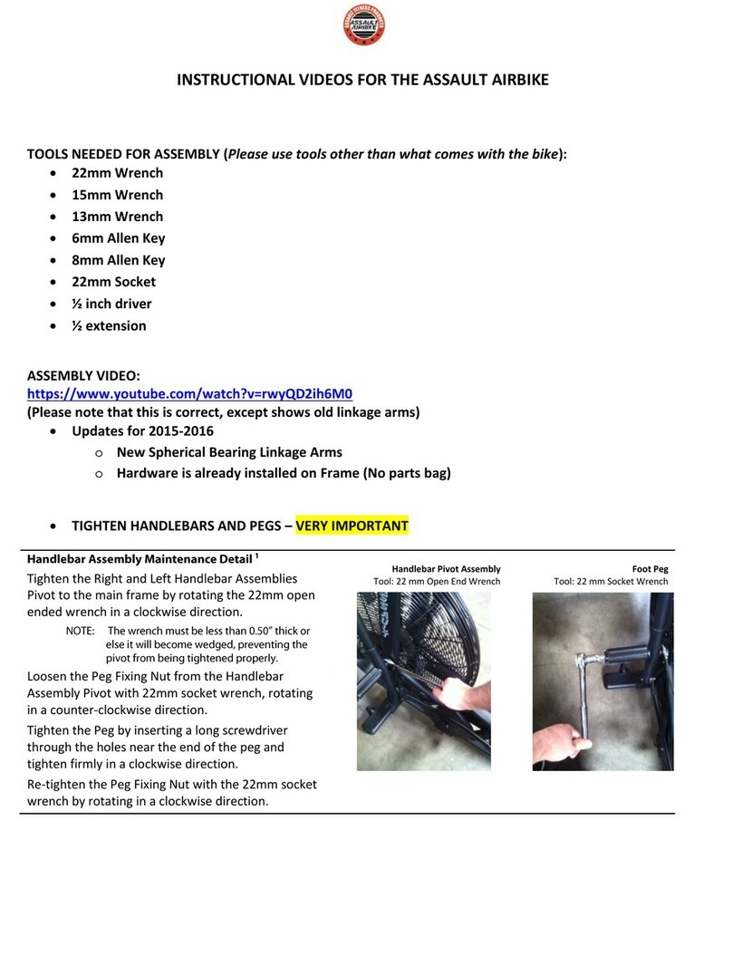 Assault Fitness Products Assault Airbike Assembly instructions