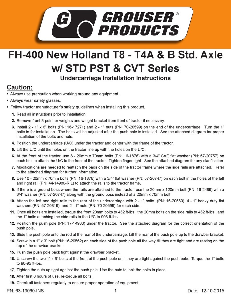 Grouser Products FH-400 installation instructions