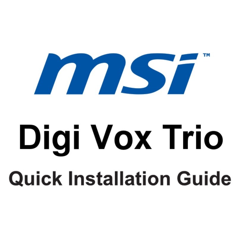 MSI Digi Vox Trio Quick installation guide