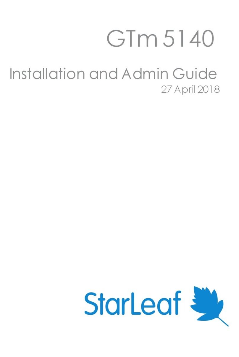 StarLeaf GTm 5140 User manual StarLeaf GTm 5140 User manual