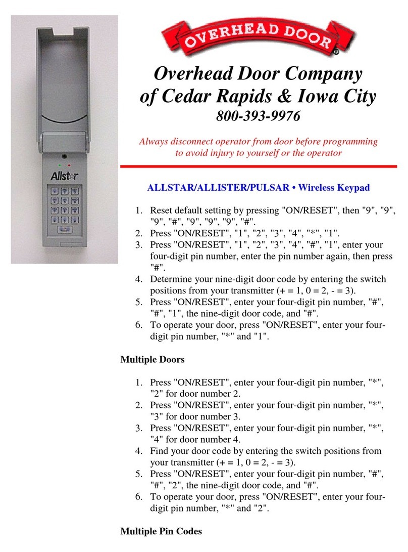 Overhead door ALLSTAR User manual