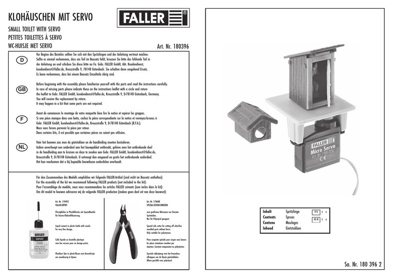 Faller SMALL TOILET WITH SERVO User manual