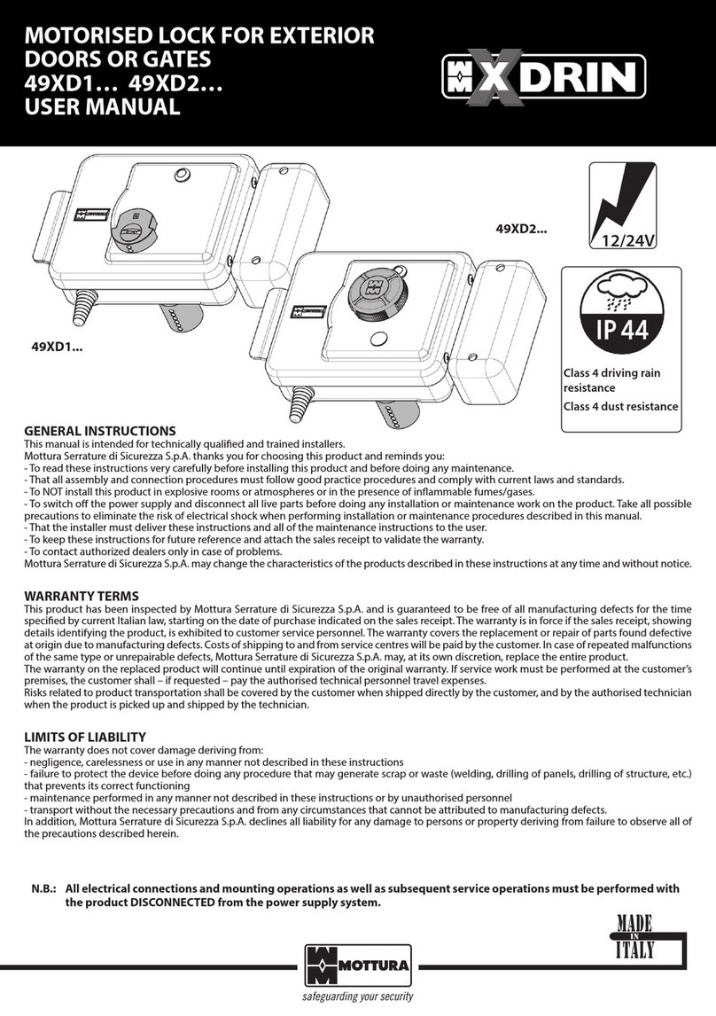 Mottura XDRIN 49XD1 Series user manual