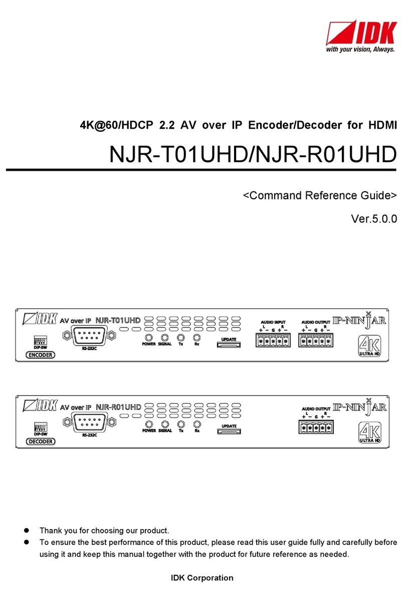 IDK NJR-T01UHD Operating manual