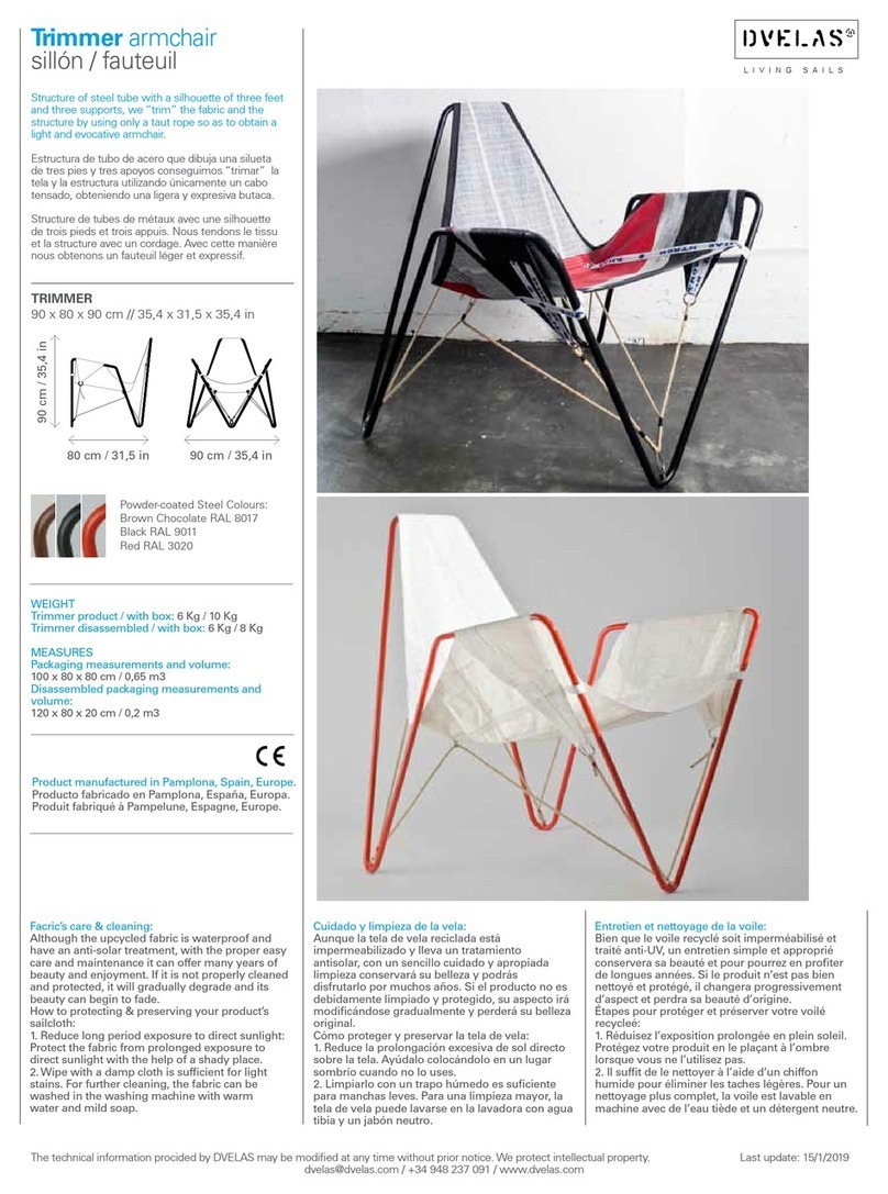 DVELAS Trimmer armchair Assembly instructions