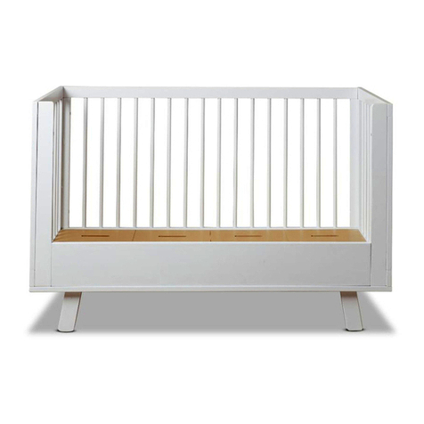 Mocka Aspen Cot Toddler Bed Conversion Assembly instructions