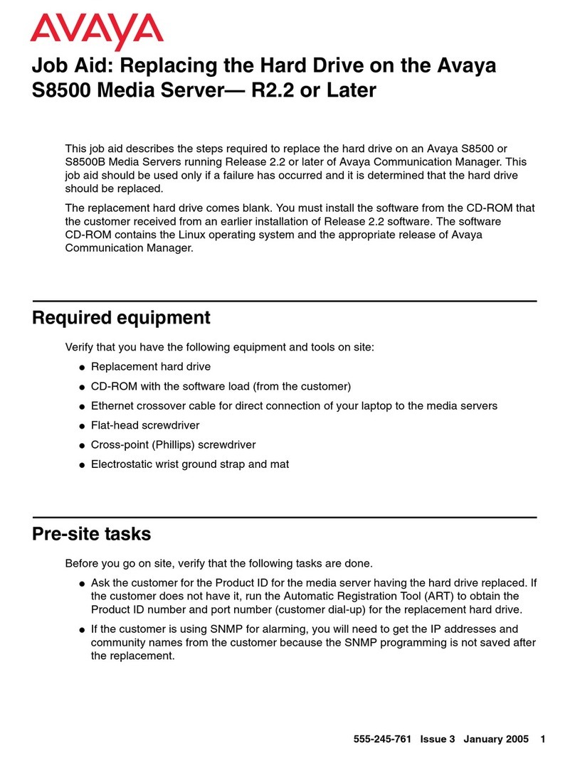 Avaya S8500 Series User manual