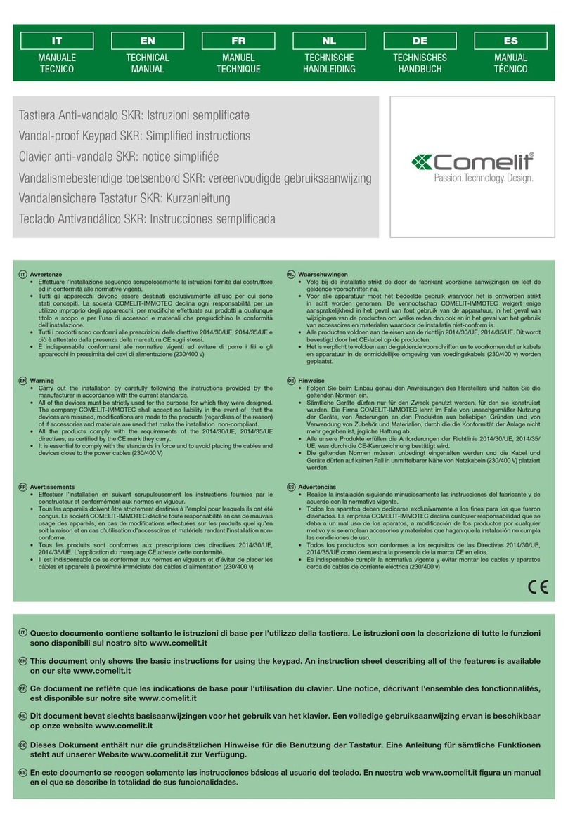 Comelit SKR Technical manual